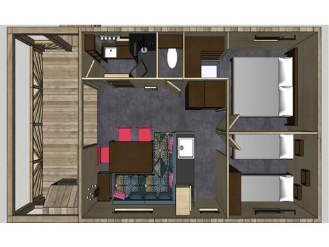Hébergement 6 personnes - CABANE