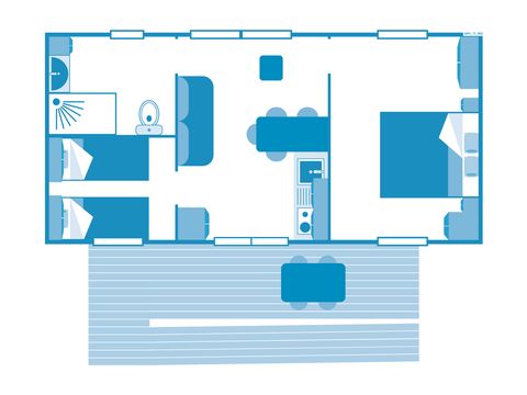MOBILHOME 4 personnes - COTTAGE 4p 2ch *** PMR