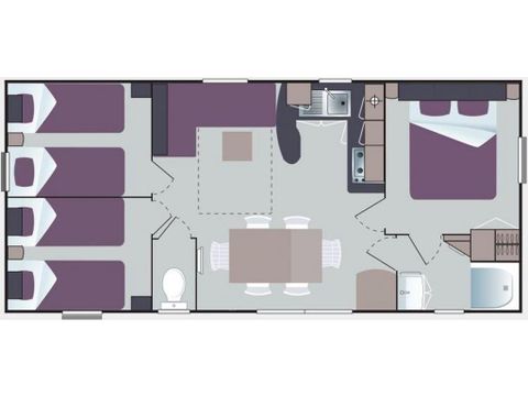 MOBILHOME 8 personnes - Baltique 3 chambres