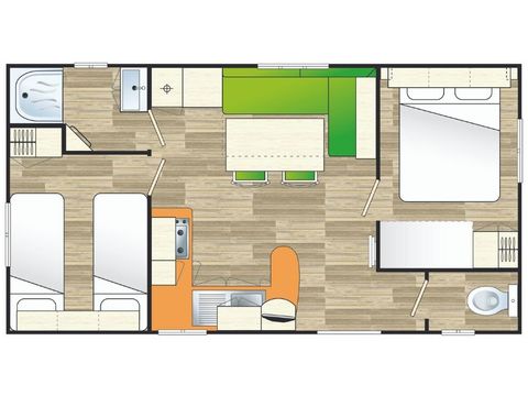 MOBILHOME 6 personnes - Evasion 2 chambres - TV