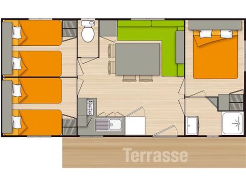 MOBILHOME 4 personnes - confort 2 Chambres
