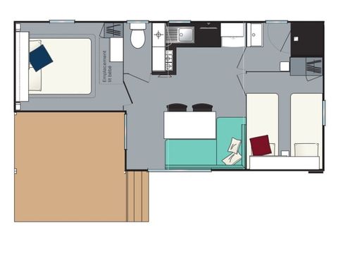 MOBILHOME 6 personnes - EVASION - 2 chambres - TV
