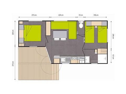 MOBILHOME 4 personnes - CONFORT
