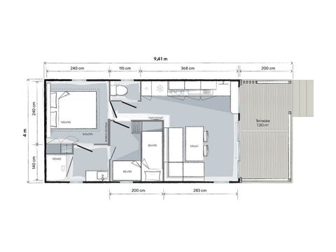 MOBILHOME 4 personnes - LIVING