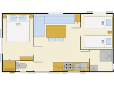Mobilhome 4 personnes - CAPRI DUO -Côte TERRE