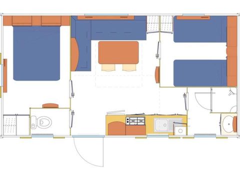 MOBILHOME 6 personnes - O'hara 724 (4/6 couchages)