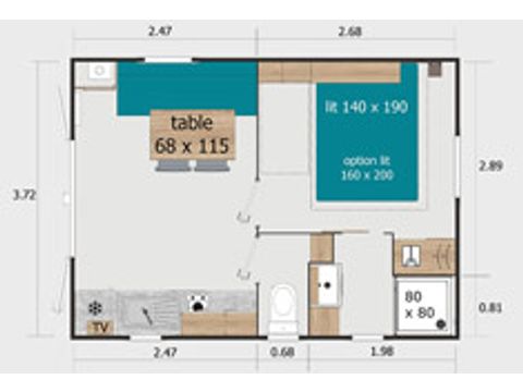 MOBILHOME 4 personnes - TULIPE et ORCHIDÉE