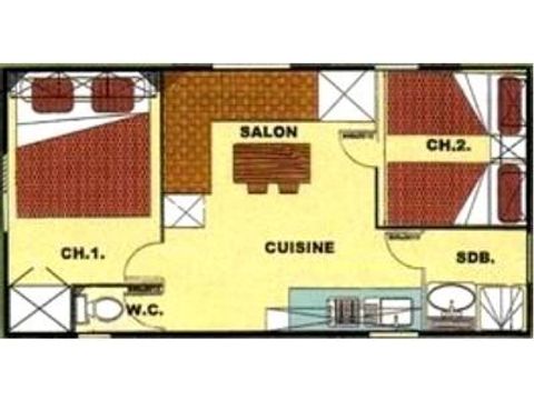 Mobilhome 6 personnes - Mobil-home Ridorev 27m² - 2 chambres (T4)