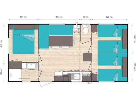 MOBILHOME 4 personnes - O'hara 784 prix pour 4 personnes