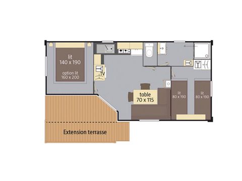 MOBILHOME 5 personnes - LOGGIA/MERCURE