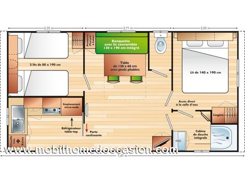 MOBILHOME 4 personnes - MERCURE