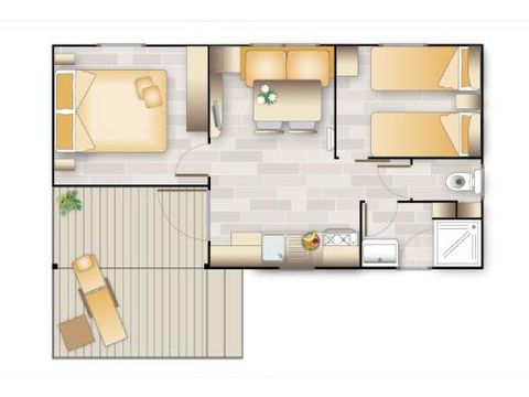 MOBILHOME 4 personnes - GEORGIA