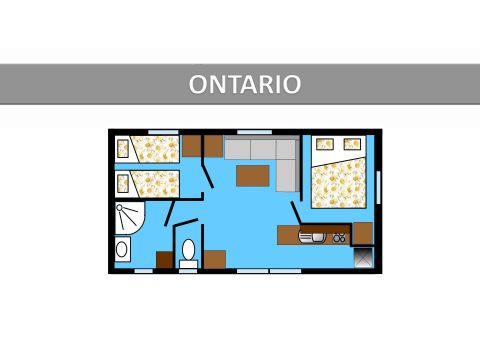 MOBILHOME 6 personnes - ONTARIO CLASSIC Climatisé 4/6 personnes