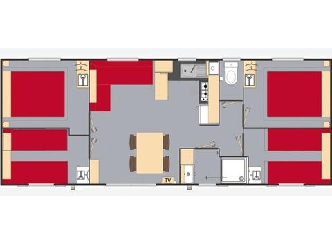 Mobilhome 8 personnes - Confort - 4 chambres