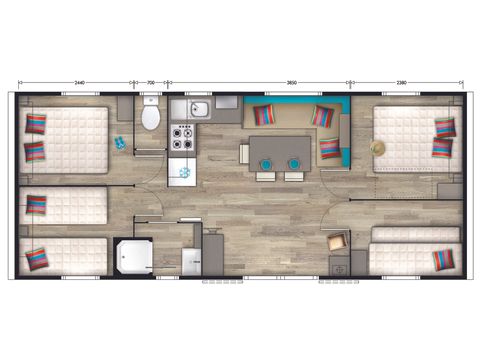 MOBILHOME 8 personnes - QUATTRO