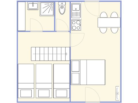 GÎTE 5 personnes - 1 chambre