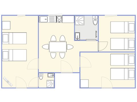 GÎTE 6 personnes - 3 chambres