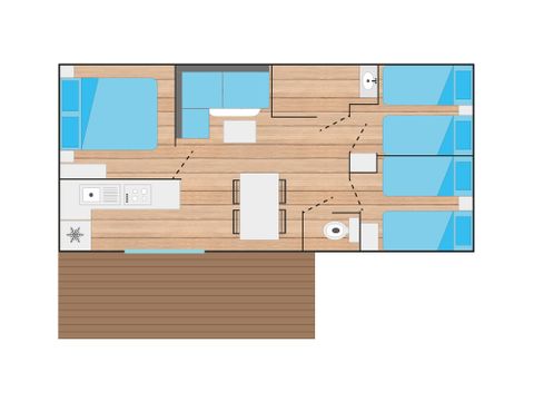 MOBILHOME 6 personnes - COTTAGE STANDING PLUS (Dimanche/Dimanche)