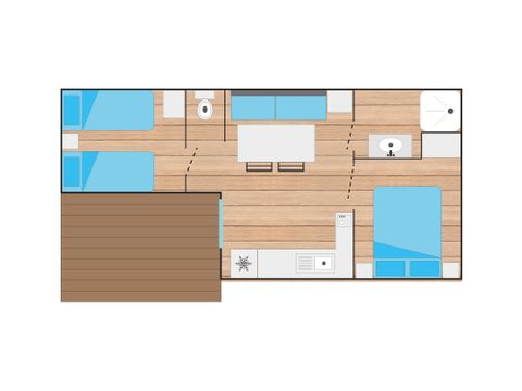 MOBILHOME 4 personnes - COTTAGE COSY CONFORT (Dimanche/Dimanche)