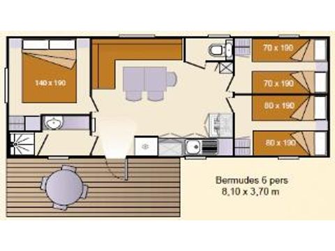 MOBILHOME 6 personnes - BERMUDES
