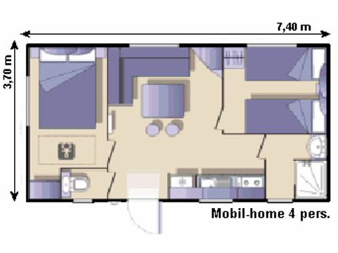 MOBILHOME 4 personnes - FIDJY