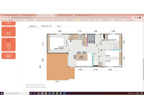 MOBILHOME 6 personnes - MH3 Lodge, avec sanitaires