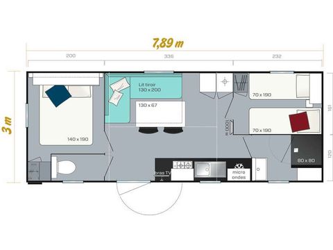 MOBILHOME 5 personnes - 24 m²