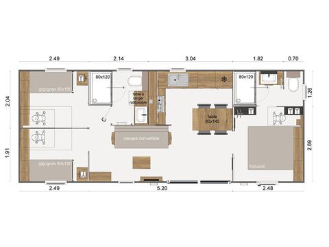 MOBILHOME 6 personnes - COTTAGE PAUILLAC