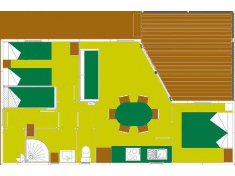 MOBILHOME 6 personnes - COTTAGE MERLOT