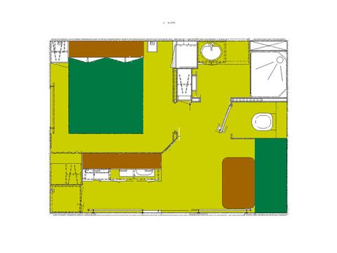 MOBILHOME 2 personnes - Cottage St Emilion 2p 1 ch ***