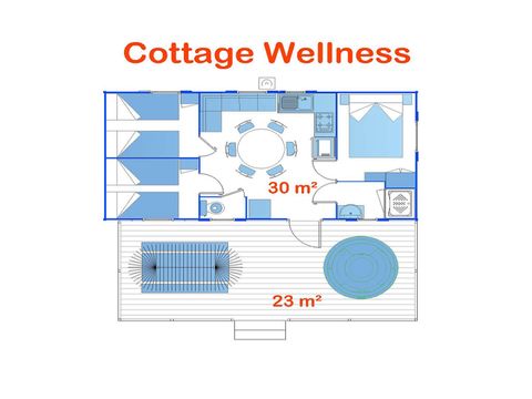 MOBILHOME 6 personnes - Cottage Wellness
