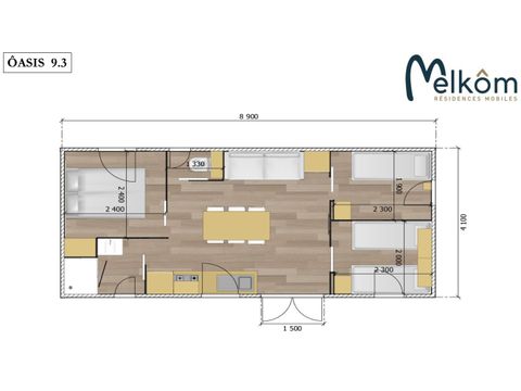 MOBILHOME 6 personnes - Nouveau ! Cottage Privilège Oasis 3 chambres