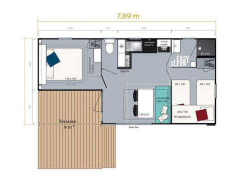 MOBILHOME 5 personnes - Loggia
