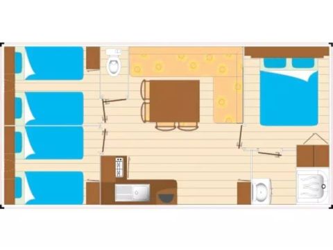 Mobilhome 6 personnes - 4 Pièces - TV