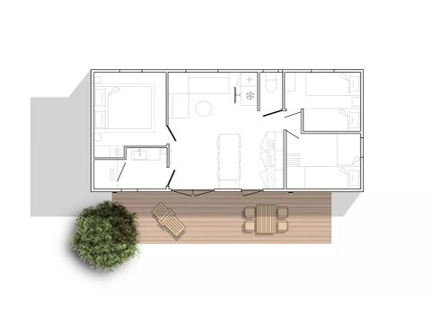 MOBILHOME 6 personnes - Cosy 4 Pièces 6 Personnes