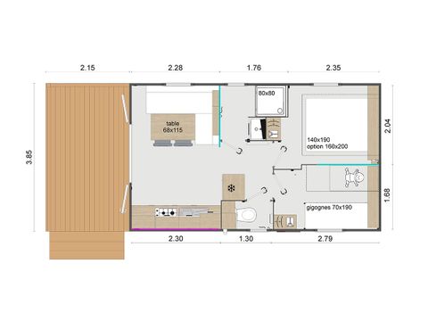 MOBILHOME 4 personnes - HAUT-MEDOC 2CH