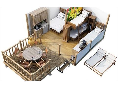 BUNGALOW TOILÉ 5 personnes - Jungle