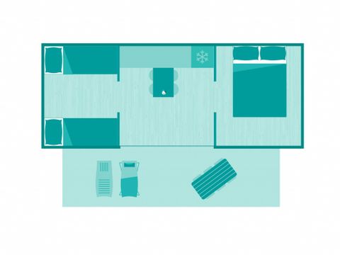 TENTE TOILE ET BOIS 4 personnes - Tente Ciela Coco Sweet 2 chambres