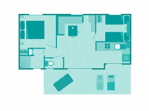 MOBILHOME 4 personnes - Ciela Family 2 chambres