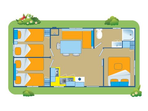 Mobilhome 4 personnes - Happy Premium with sea view - Hillside