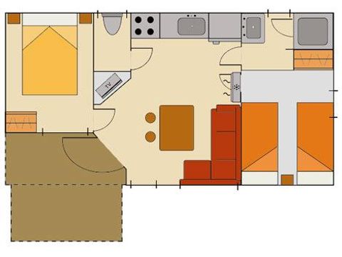 MOBILHOME 4 personnes - Climatisation