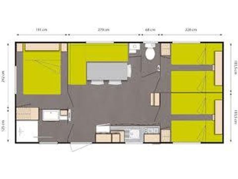 MOBILHOME 6 personnes - O'Hara + Climatisation