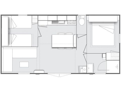 MOBILHOME 6 personnes - Bois - Climatisé