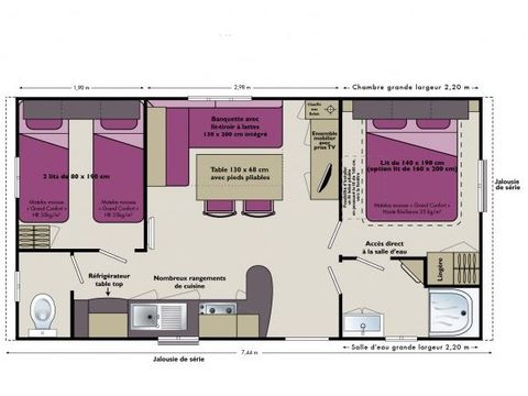 MOBILHOME 5 personnes - Cottage 28m² 4/5 pers