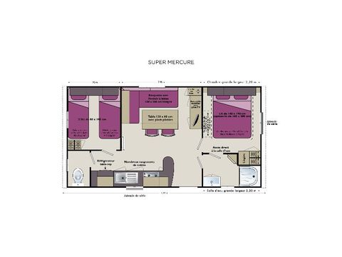 MOBILHOME 5 personnes - Cottage Confort 28m2