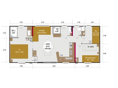 MOBILHOME 6 personnes - NEW VALLEY