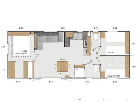 MOBILHOME 8 personnes - Excellence 3 chambres