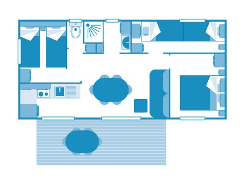 MOBILHOME 6 personnes - Cottage 6p 3ch ****