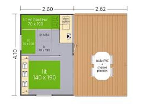 MOBILHOME 4 personnes - Tithome, sans sanitaires