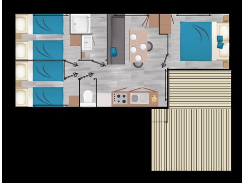 MOBILHOME 6 personnes - FAMILY DECLIK CLIM